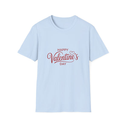 Celebrate Love: Happy Valentine's Day T-Shirt | Romantic Script Heart Design Tee for Sweethearts | Perfect Gift