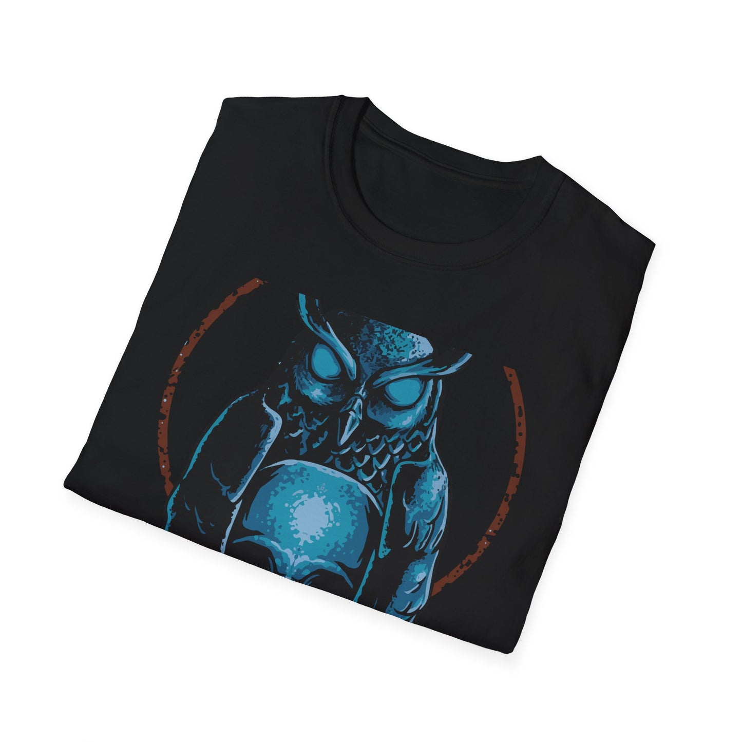 Epic Mystic Owl & Skull T-Shirt – Striking Gothic Wisdom Tee | Unique Dark Fantasy Apparel Gift
