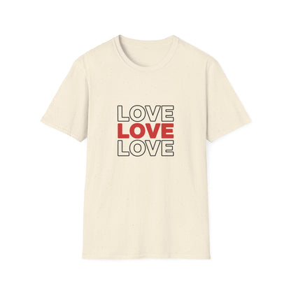 Powerful 'LOVE' T-Shirt - Bold Red & Outline Design | Expressive Unisex Apparel | Positive Message Tee Gift Idea