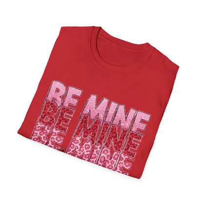 Chic Be Mine Valentine Leopard Print T-Shirt | Adorable Pink Red Animal Love Tee Gift for Her