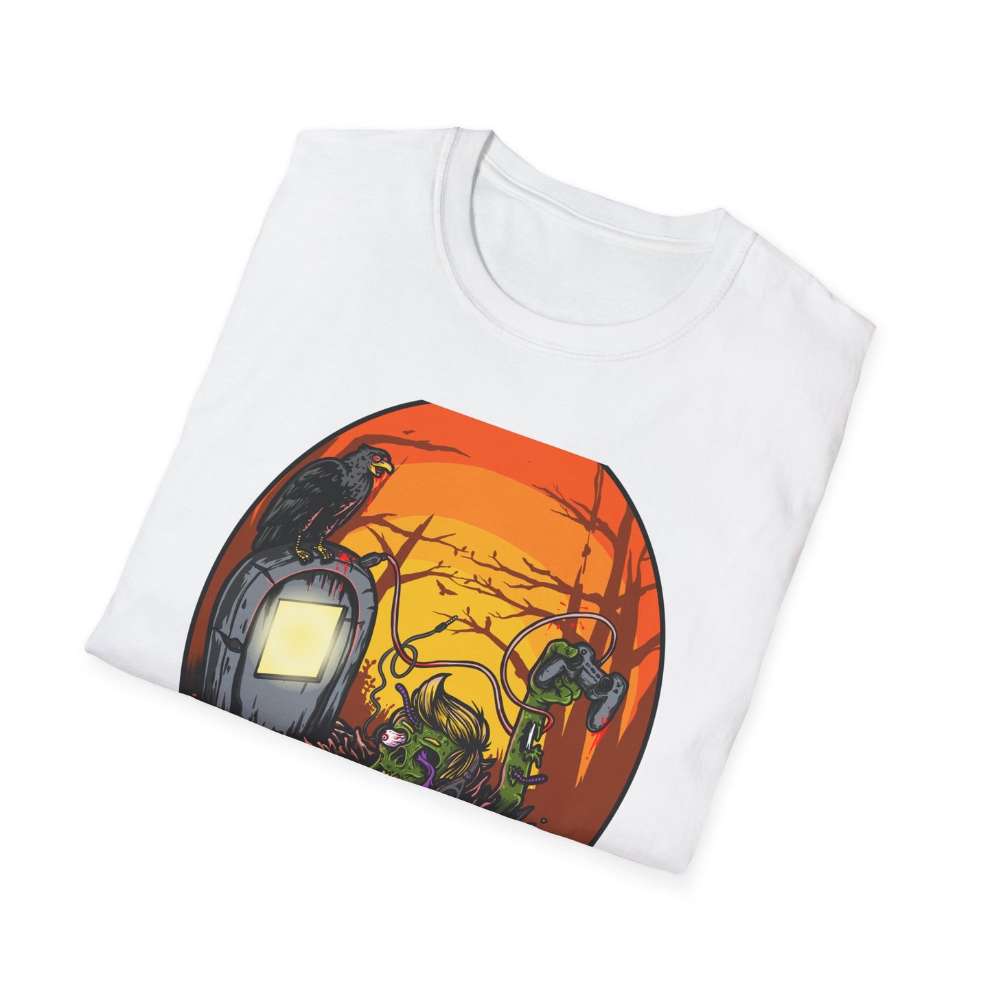 Epic Zombie Gamer T-Shirt: Undead Rising for Next-Gen Play | Spooky Horror Gaming Tee for Gamers