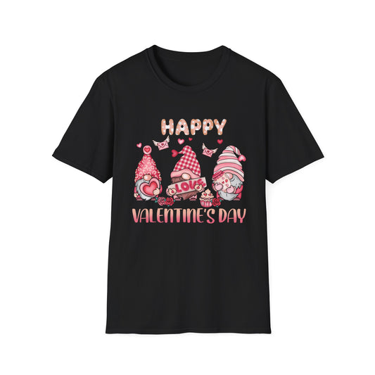 Adorable Happy Valentine's Day Gnomes T-Shirt | Sweet Love Gnomes Tee | Whimsical Heart Gift for Her