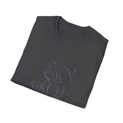 Awesome 'Snack Goals' Raccoon T-Shirt - Unique Braided Graphic Tee for Foodies & Animal Lovers