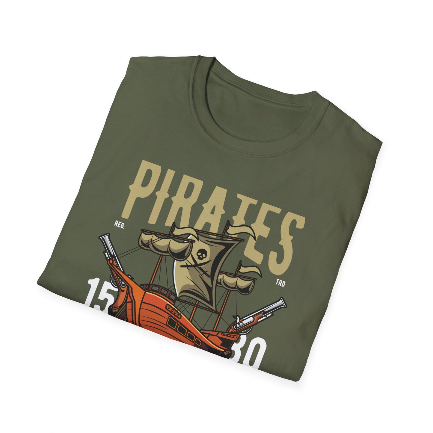 Bold Pirate Ship & Treasure T-Shirt | Work Like A Captain Play Like A Pirate Tee | Epic Adventure Lover Gift