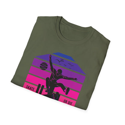 Epic Retro NYC Skater T-Shirt | Vibrant “Skate or Die” Urban Streetwear Tee for Skateboarders & Style Lovers