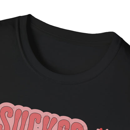 Sweet Sucker For You T-Shirt | Retro Checkered Heart Lollipops | Valentine's Day Love Gift | Adorable & Trendy Romantic Tee