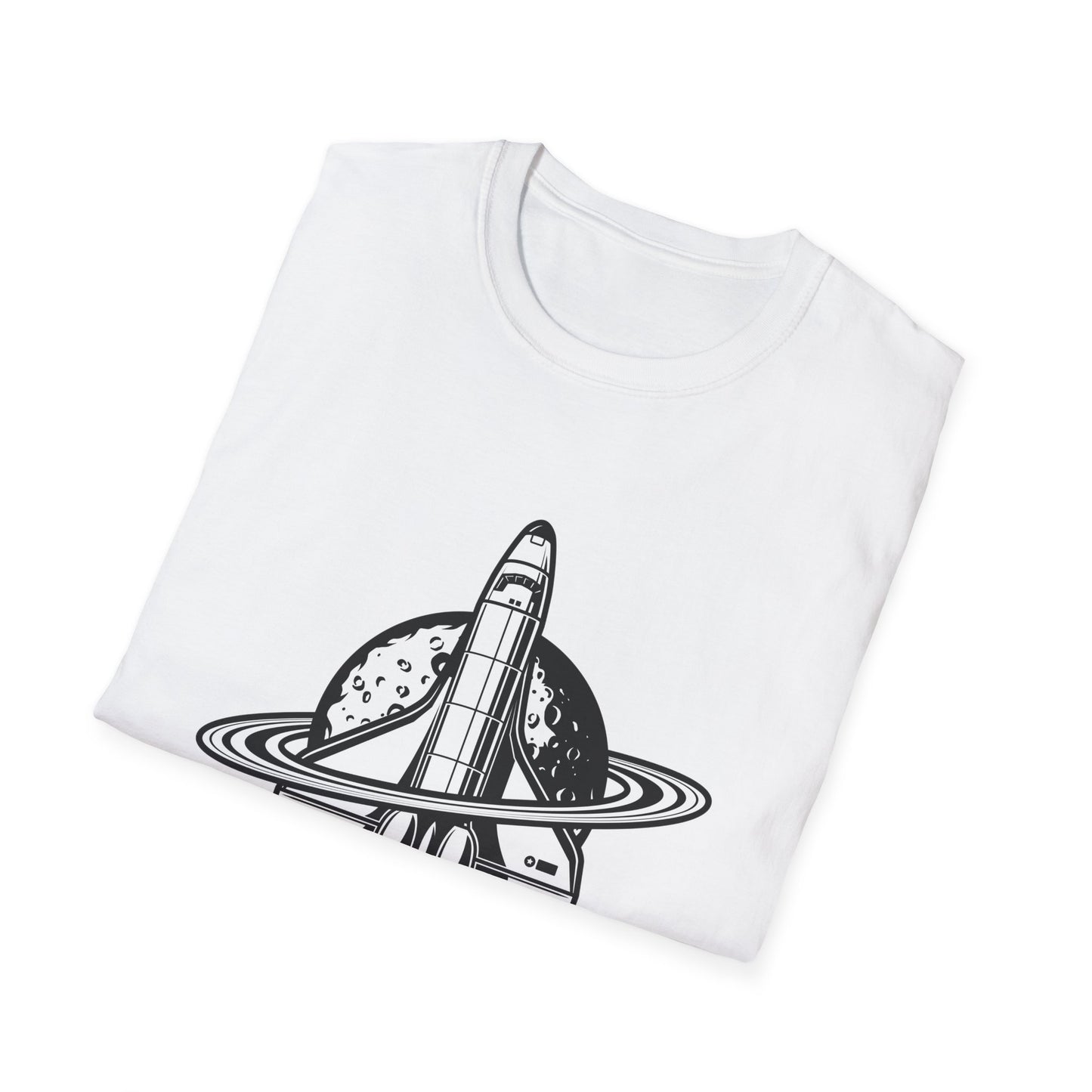Epic Space Shuttle T-Shirt | Vintage Cosmic Saturn & Moon Tee | Stellar Astronomy & Science Fan Apparel | Explore the Galaxy!