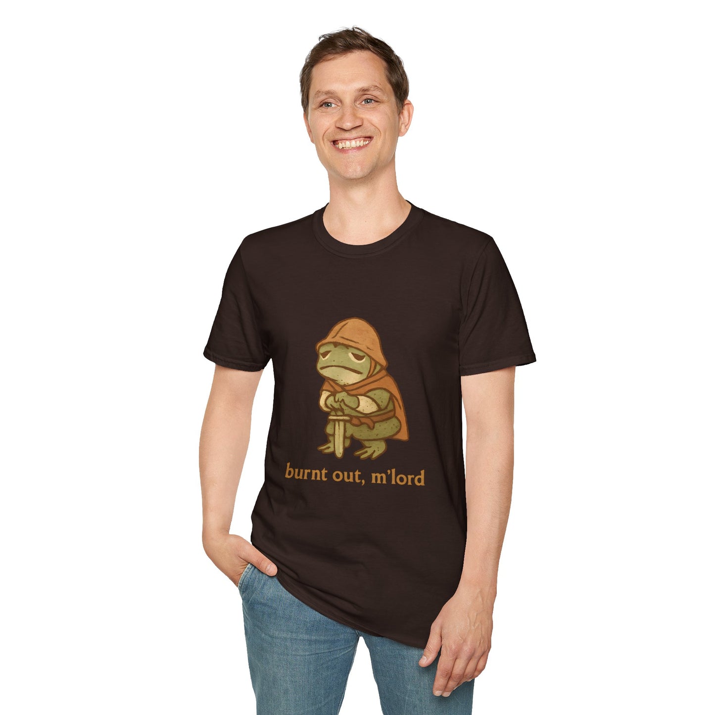Burnt Out, M’Lord Frog Knight Tee
