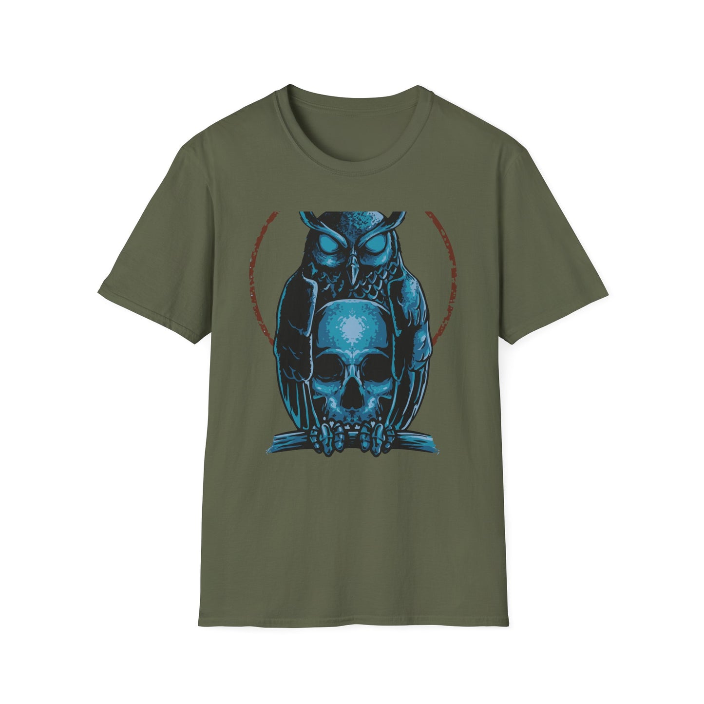 Epic Mystic Owl & Skull T-Shirt – Striking Gothic Wisdom Tee | Unique Dark Fantasy Apparel Gift