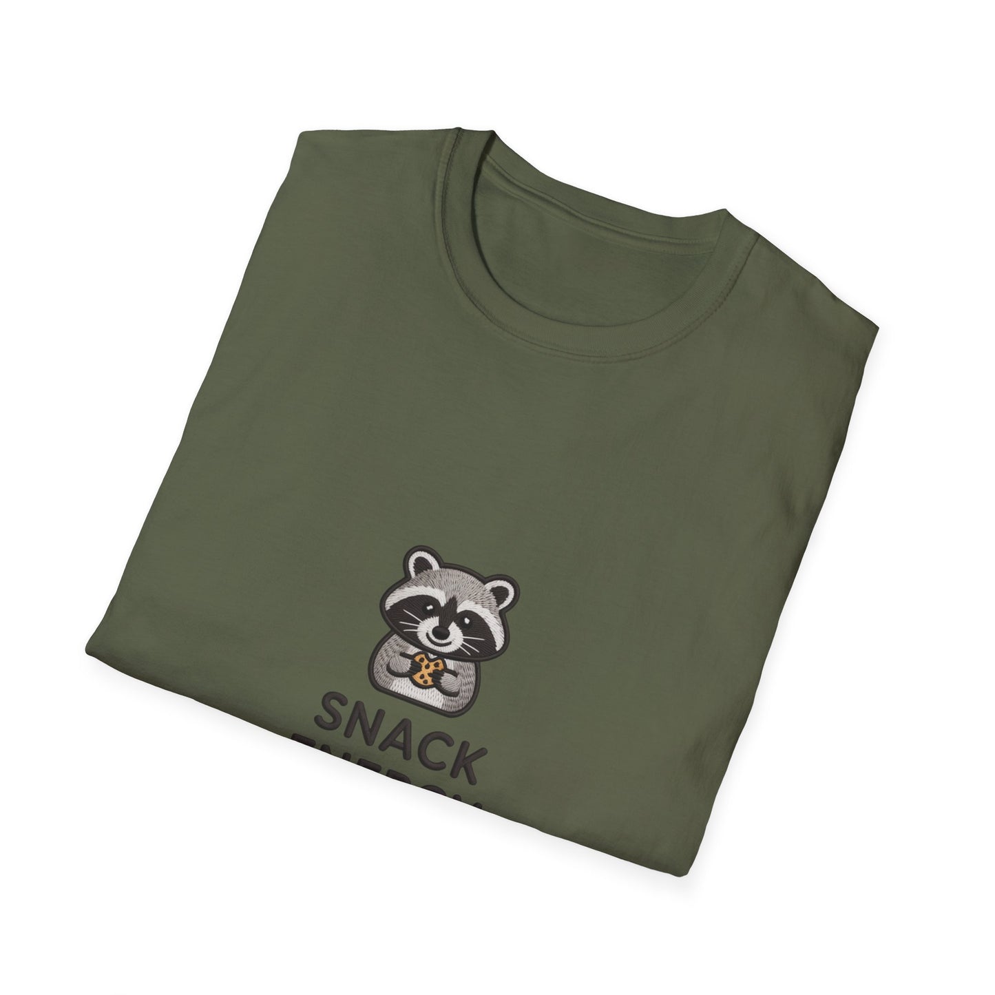 Cute Raccoon Snack Energy T-Shirt | Adorable Cookie Lover Tee | Funny Foodie Animal Fan Shirt | Ultimate Comfort Apparel