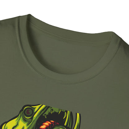 Epic Vicious Fish Strike T-Shirt - Dynamic Angler Graphic Tee with Fishing Bait Design