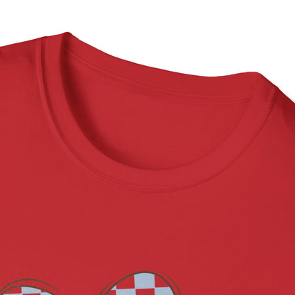 Stupid Cupid Retro T-Shirt | Groovy Checkerboard Heart Anti-Valentine's Day Tee | Awesome Sarcastic Love Shirt Gift