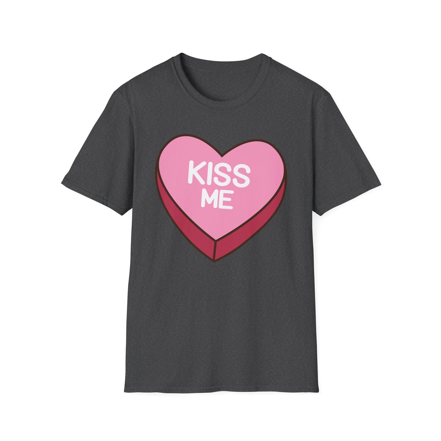 Adorable "Kiss Me" Conversation Heart T-Shirt | Sweet Valentine's Day Tee | Cute Romantic Candy Design Gift