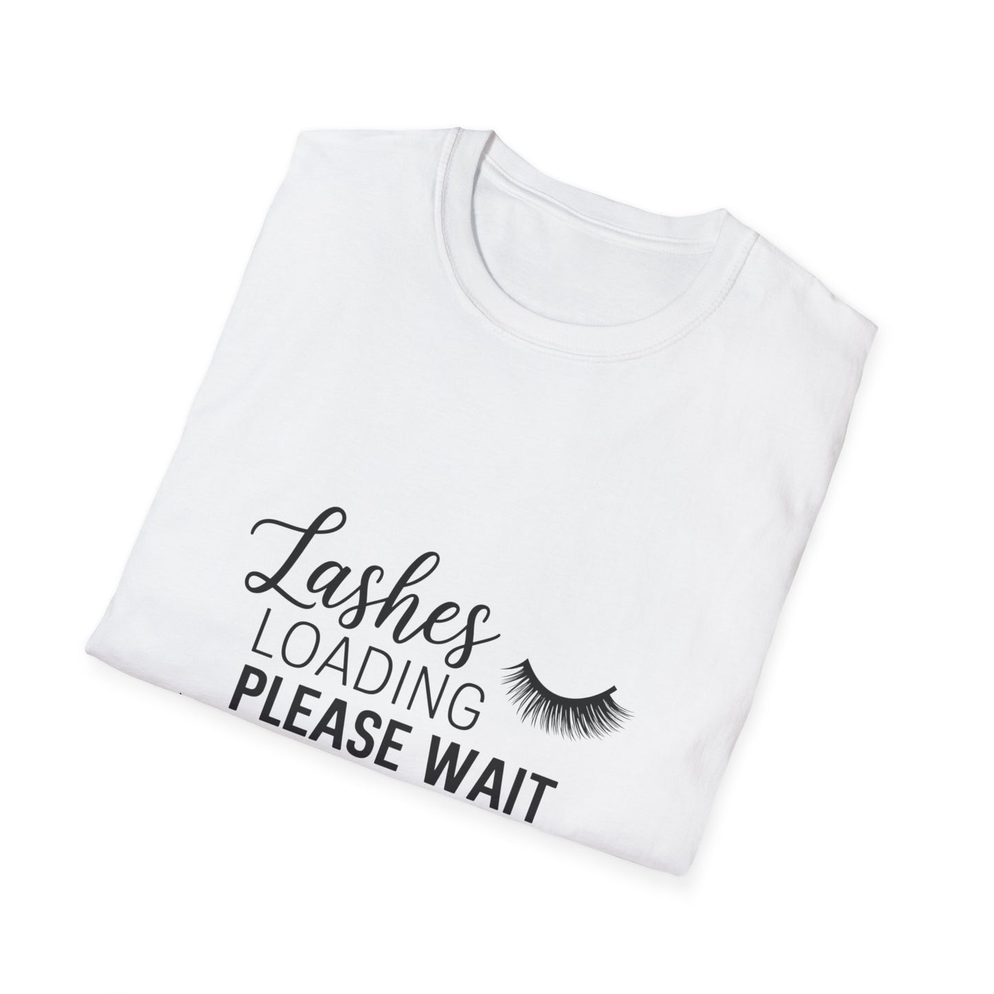 Lashes Loading Funny T-Shirt | Eyelash Lover & Makeup Artist Tee | Trendy Beauty Glam Shirt Gift