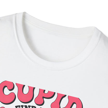 Adorable Cupid Find Me A Cowboy T-Shirt - Cute Valentine's Day Western Love Tee | Funny Rodeo Romance Shirt for Women