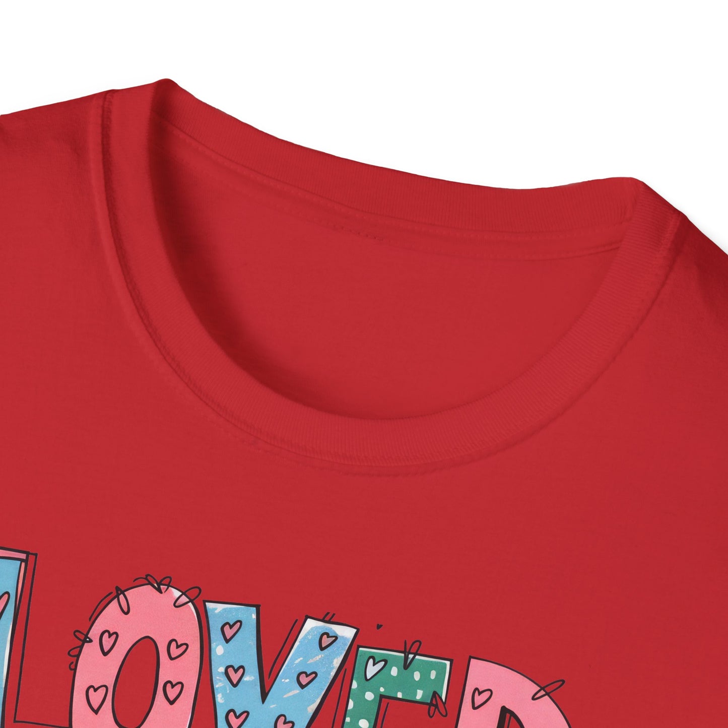 Vibrant Loved John 3:16 T-Shirt | Christian Faith Cross Hearts Tee | Uplifting Scripture Apparel for Women & Believers