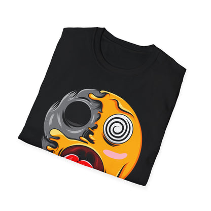 Trippy Melting Skull Emoji T-Shirt - Unique Psychedelic Graphic Tee | Cool Streetwear Statement Gift