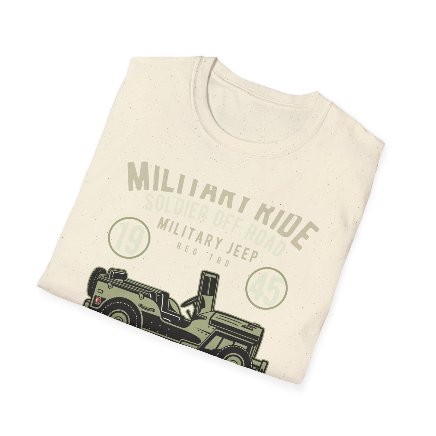 Awesome Vintage Military Jeep 1945 T-Shirt | Soldier Off-Road Army Graphic Tee for Veterans & History Buffs