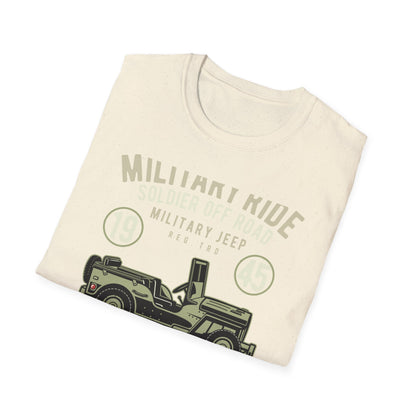 Awesome Vintage Military Jeep 1945 T-Shirt | Soldier Off-Road Army Graphic Tee for Veterans & History Buffs