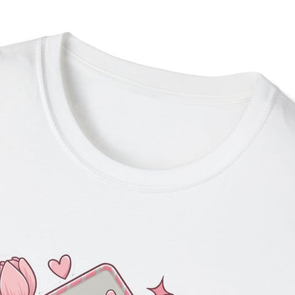 Sweet Love Letter T-Shirt: 'Take All My Love' Peony & Tulip Envelope Tee | Romantic Gift for Her