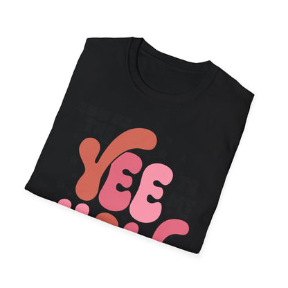 Groovy Yee Haw T-Shirt | Retro Western Cowgirl Tee | Vintage Nashville Rodeo Top for Women | Trendy Southern Festival Gift