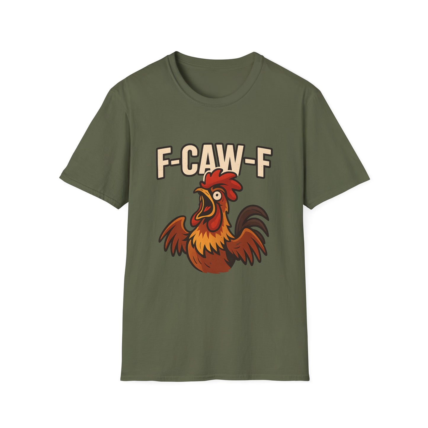 F-CAW-F Funny Rooster Graphic T-Shirt