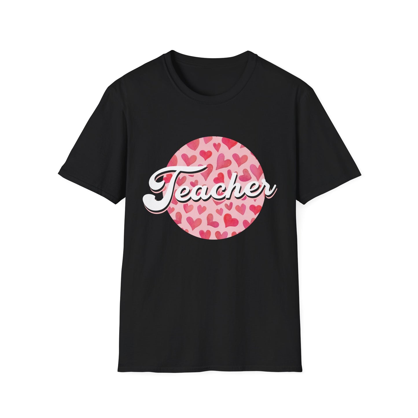 Adorable 'Teacher' T-Shirt with Watercolor Hearts | Perfect Appreciation Gift for Educators | Trendy Back to School Tee