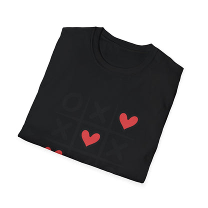 Adorable Tic Tac Toe Love Wins T-Shirt | Sweet Hearts Valentine's Day Tee for Couples & Romantics | Unique Gift Idea