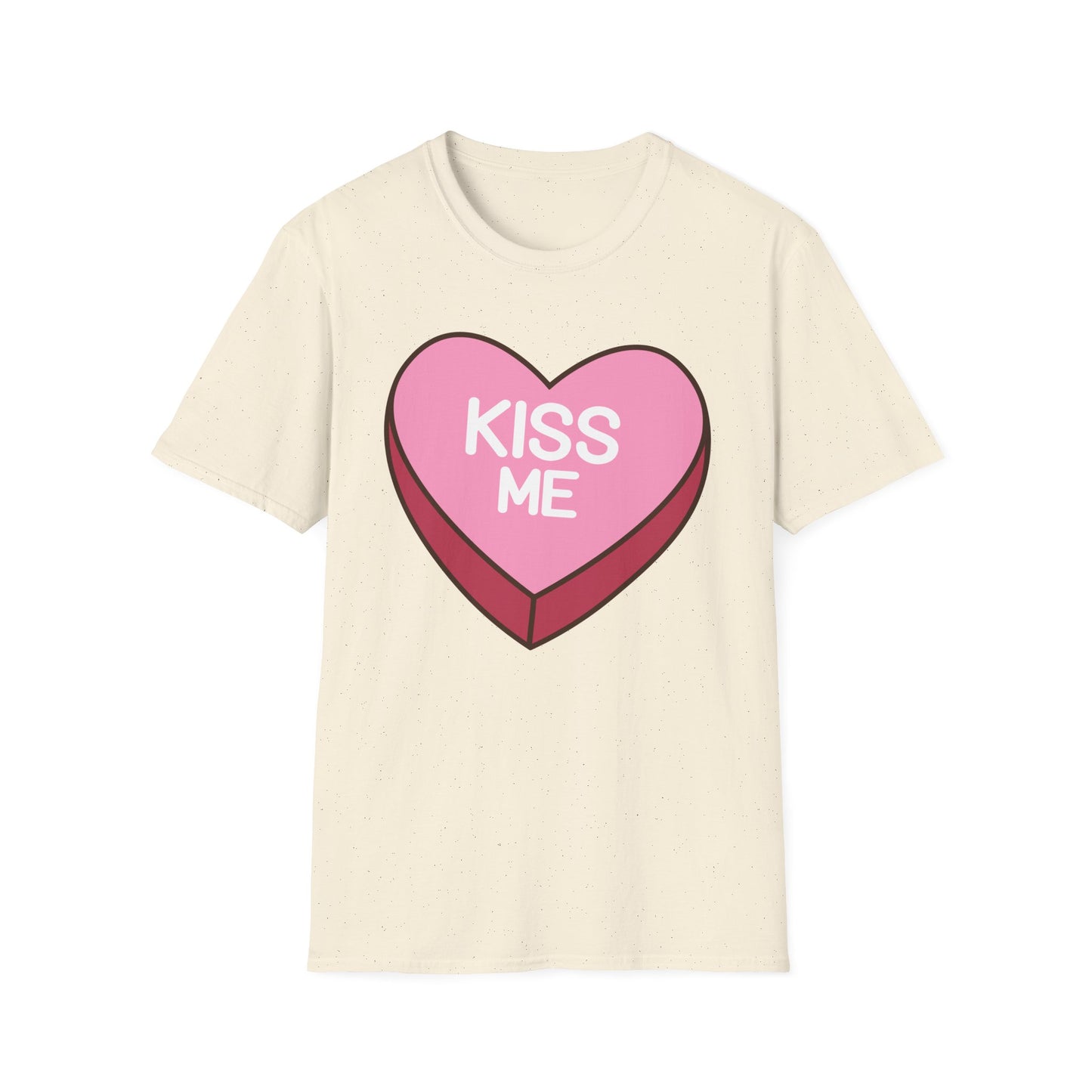 Adorable "Kiss Me" Conversation Heart T-Shirt | Sweet Valentine's Day Tee | Cute Romantic Candy Design Gift