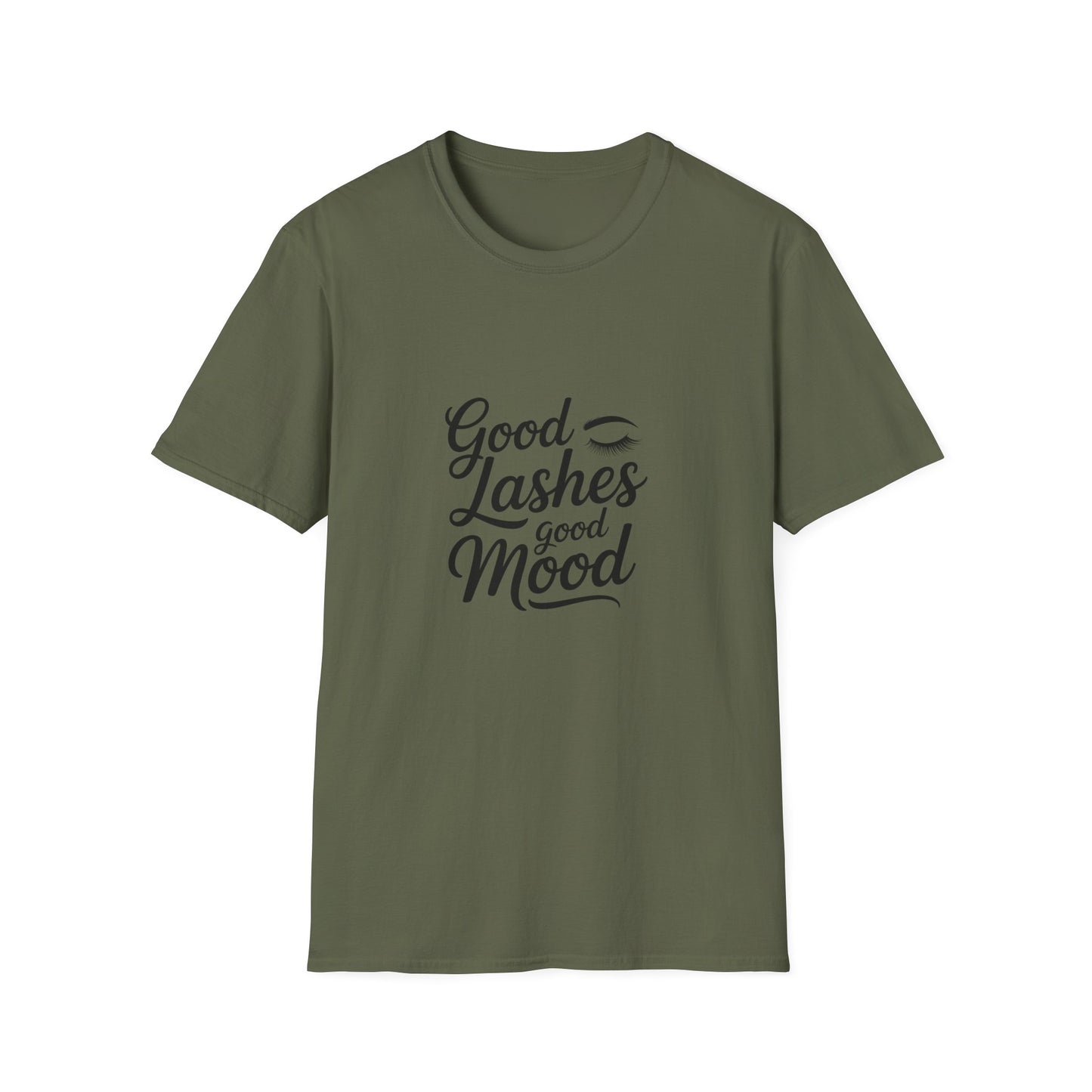 Uplifting 'Choose Joy Good Vibes' T-Shirt | Trendy Women's Positive Quote & Eyelashes Graphic Tee | Inspiring Gift