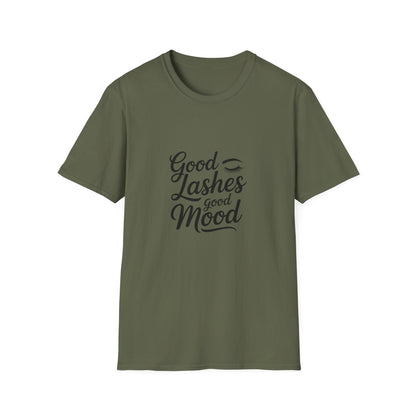 Uplifting 'Choose Joy Good Vibes' T-Shirt | Trendy Women's Positive Quote & Eyelashes Graphic Tee | Inspiring Gift