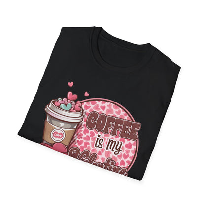 Adorable 'Coffee is My Valentine' T-Shirt | Unique Heart Coffee Lover's Tee | Perfect Valentine's Day Gift | Trendy & Sweet