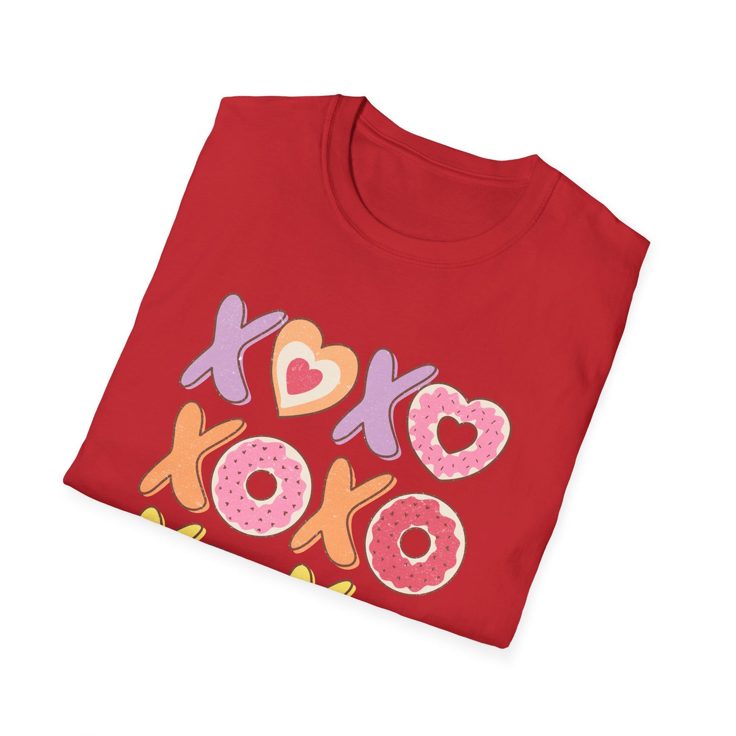 Sweet XOXO Kisses & Donuts T-Shirt | Adorable Retro Valentine's Love Tee Gift