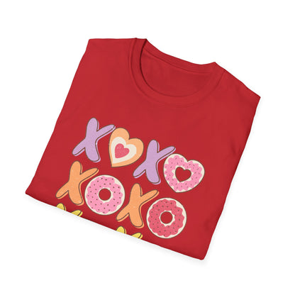 Sweet XOXO Kisses & Donuts T-Shirt | Adorable Retro Valentine's Love Tee Gift