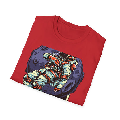 Epic Spaceman Time Check T-Shirt | Retro Astronaut Moon Mission Tee | Unique Sci-Fi Graphic Apparel for Space Lovers