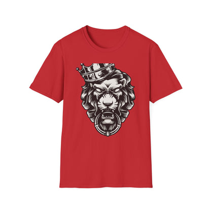 Majestic King Lion Crown T-Shirt - Fierce Regal Graphic Tee for Powerful Style & Dominance
