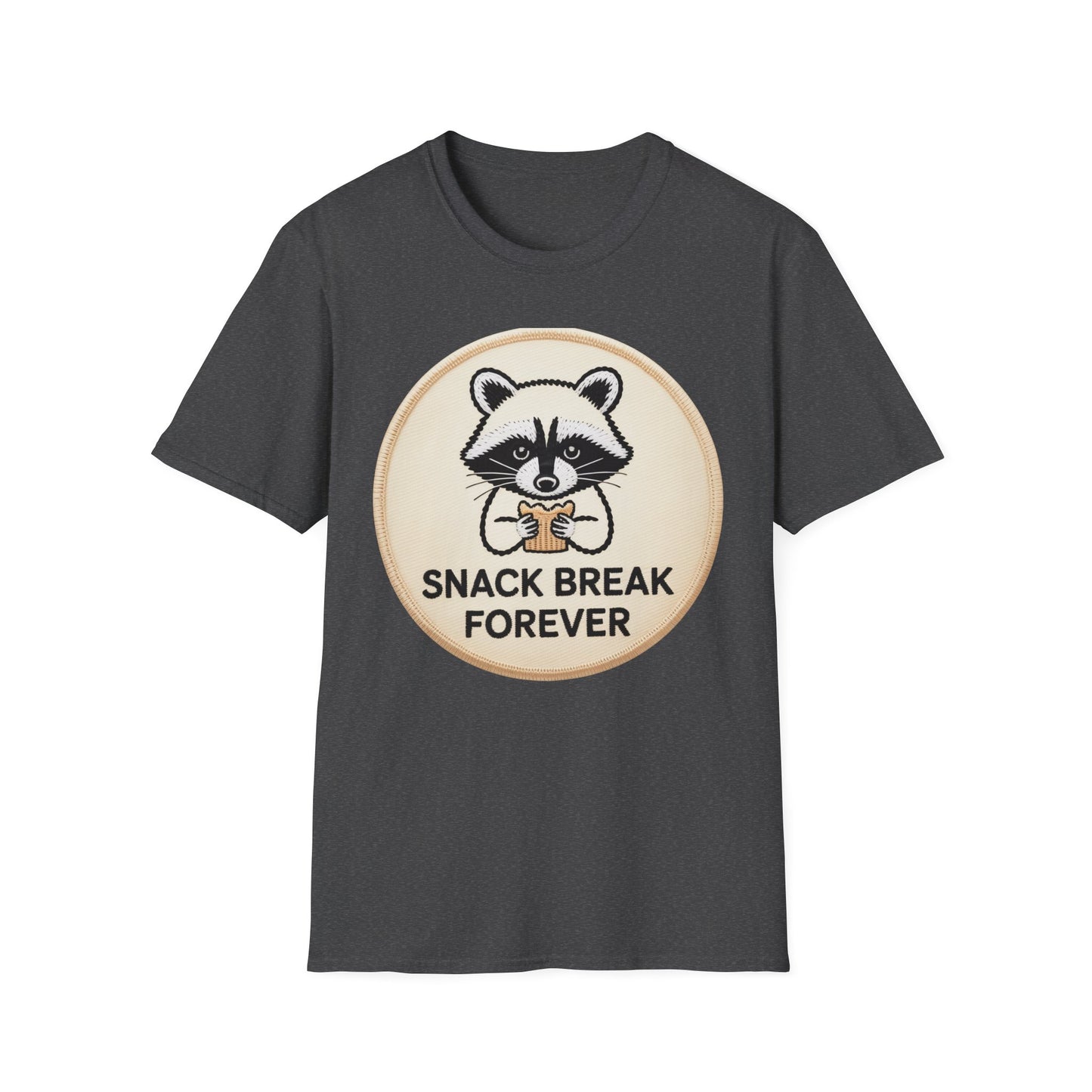 Hilarious Raccoon Snack Break Forever T-Shirt - Cute Foodie Animal Lover Tee | Trendy & Comfy Graphic Top
