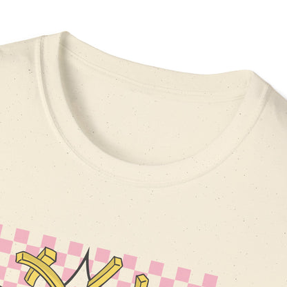 I Only Have Fries For You T-Shirt | Edgy Skeleton Hand & Broken Heart Fries Tee | Funny Foodie Alt Aesthetic Pink & Black Top