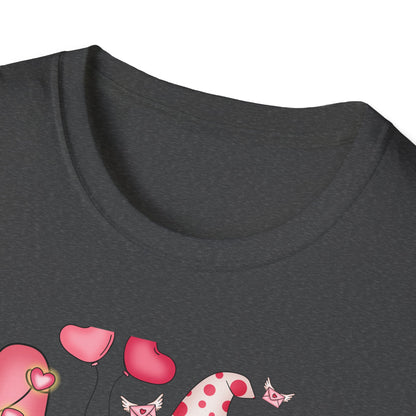 Charming Valentine's Gnome LOVE T-Shirt | Cute Hearts & Romantic Holiday Tee for Couples & Sweethearts