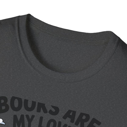 Adorable Reading Ghost T-Shirt | “Books Are My Love Language” Pink Cowboy Ghost Tee | Unique Book Lover Gift