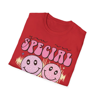 Groovy 'You Are Special To Me' T-Shirt | Retro Smiley Heart Eyes Tee | Unique Appreciation Gift for Loved Ones