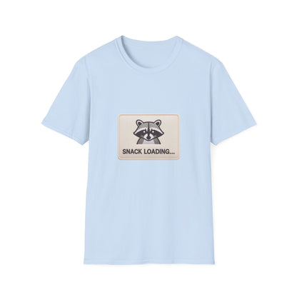 Awesome 'Snack Loading' Raccoon T-Shirt - Funny Animal Humor Tee for Foodies, Gamers & Hungry Souls!