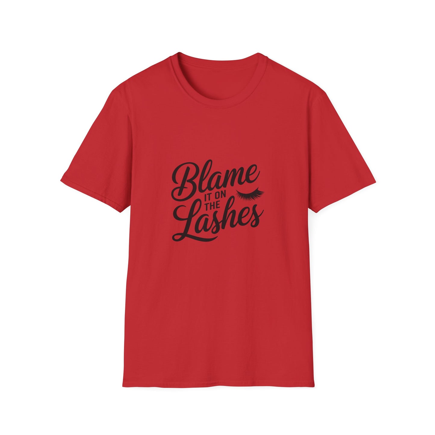 Sassy "Blame It On The Lashes" T-Shirt | Funny Eyelash Lover & Lash Tech Gift Tee | Trendy Beauty Graphic Top