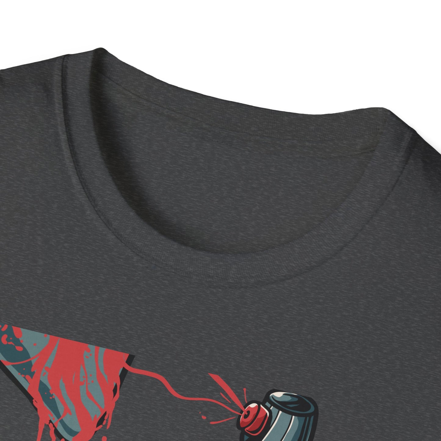 Expressive Graffiti Love T-Shirt | Spray Paint Heart Urban Art Tee | Bold Street Style Graphic for Artists