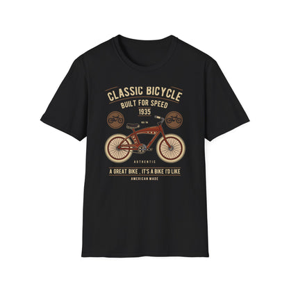 Legendary 1935 Classic Bicycle T-Shirt - Authentic Vintage Cycling Enthusiast Tee | American Made Retro Bike