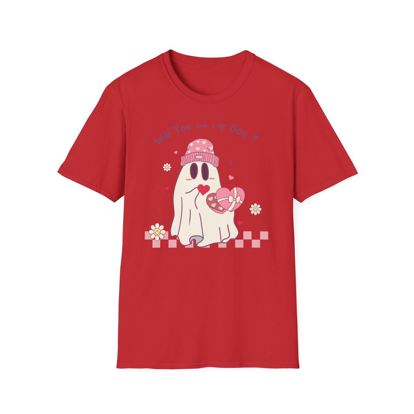 Adorable 'Will You Be My Boo' Ghost T-Shirt - Sweet Valentine's Day Proposal Tee - Cute Romantic Gift Apparel