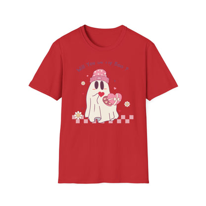 Adorable 'Will You Be My Boo' Ghost T-Shirt - Sweet Valentine's Day Proposal Tee - Cute Romantic Gift Apparel