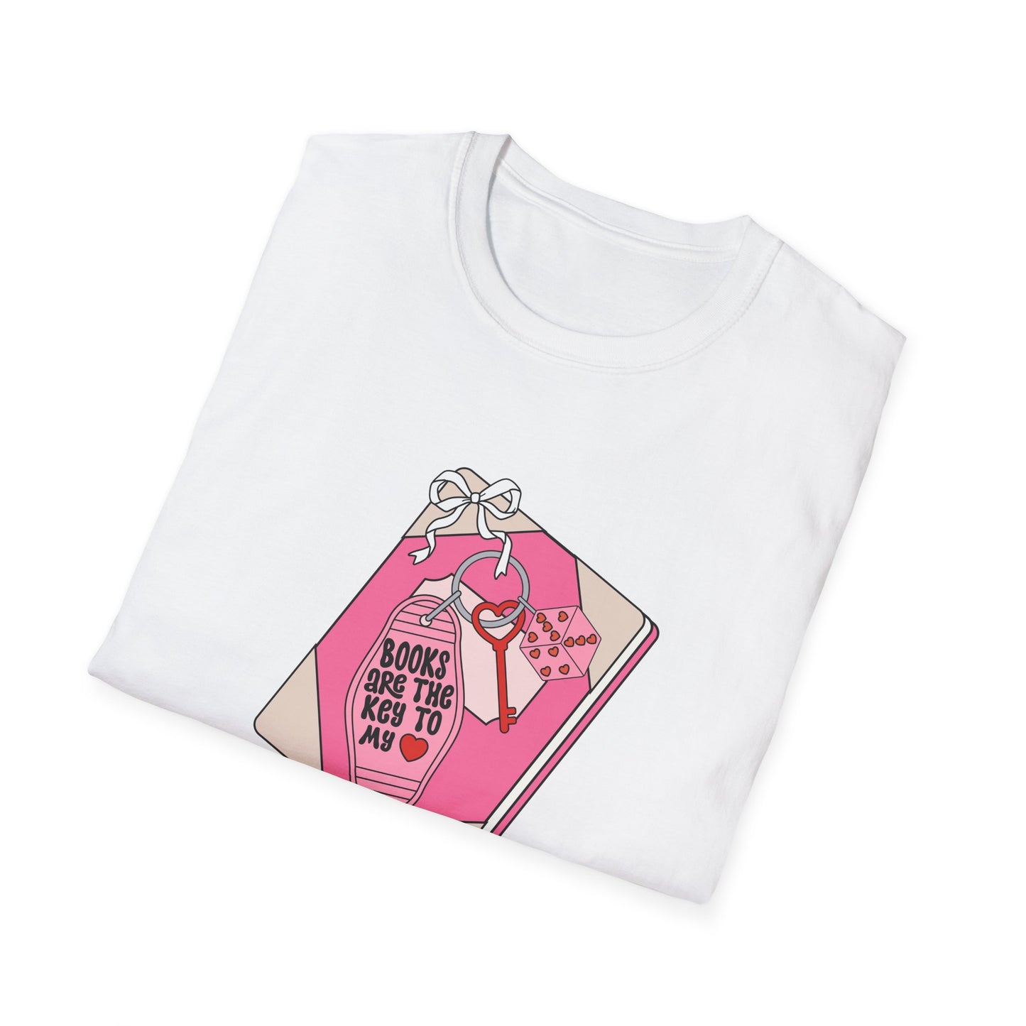 Books Are The Key To My Heart T-Shirt - Adorable Book Lover Tee for Readers & Bibliophiles
