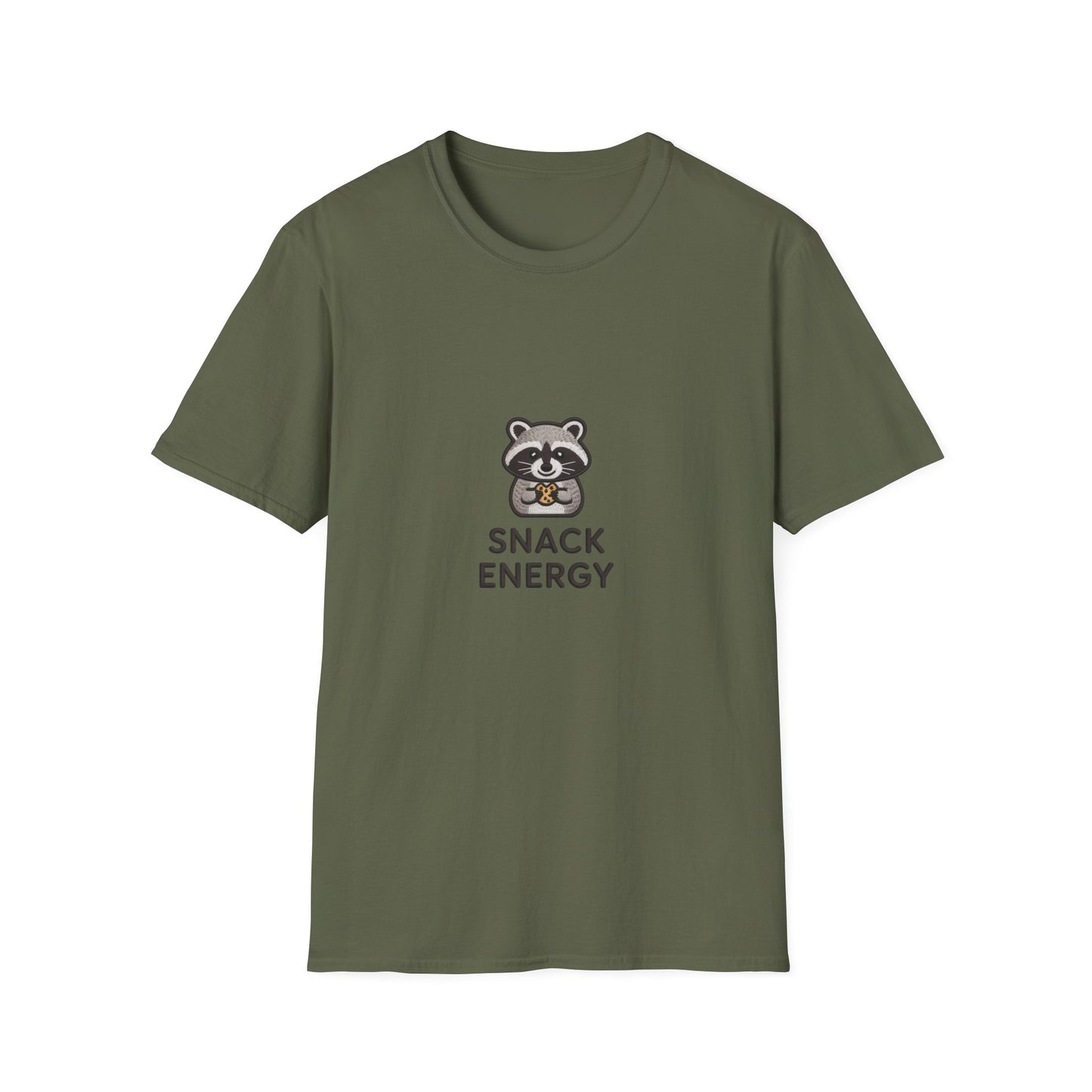 Cute Raccoon Snack Energy T-Shirt | Adorable Cookie Lover Tee | Funny Foodie Animal Fan Shirt | Ultimate Comfort Apparel