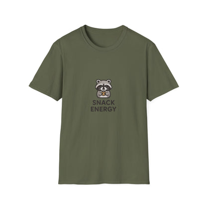 Cute Raccoon Snack Energy T-Shirt | Adorable Cookie Lover Tee | Funny Foodie Animal Fan Shirt | Ultimate Comfort Apparel